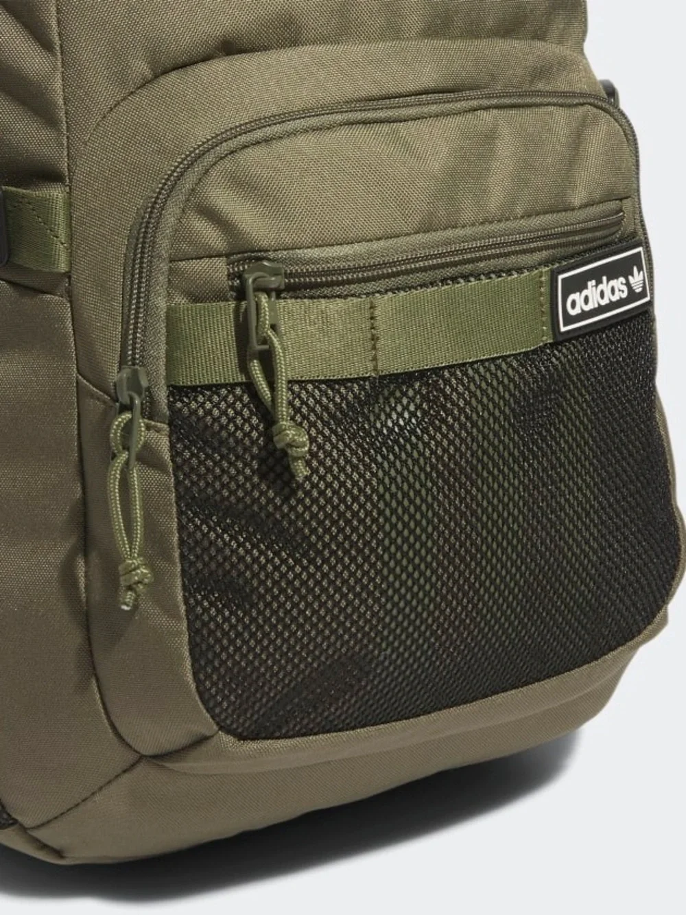 adidas Olive Green and Black Men's Backpack with Front Mesh Pocket